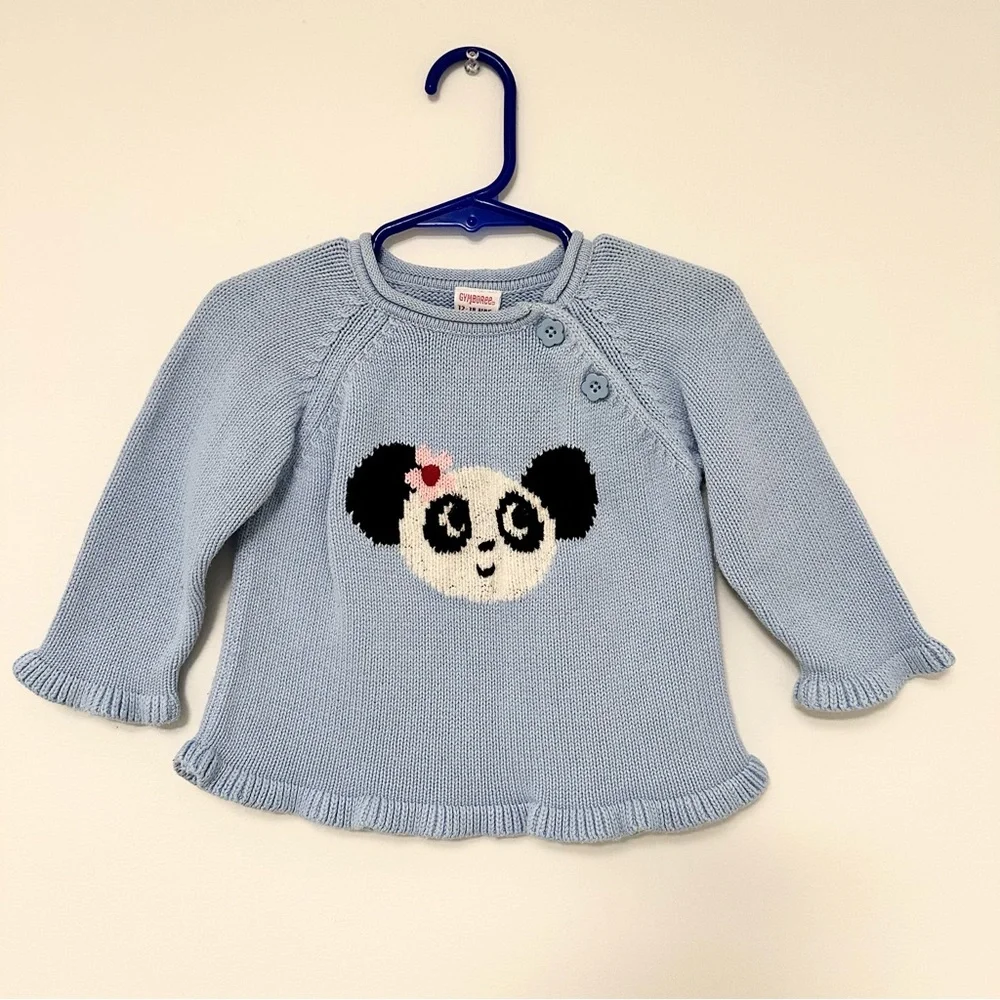Gymboree Vintage 2004 Panda Club Line Pandamonium Panda Sweater size 12-18 month